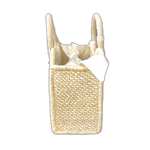 Sensi Studio X REVOLVE Midi Straw Handbag - Cream / Beige - Picture 3 of 6